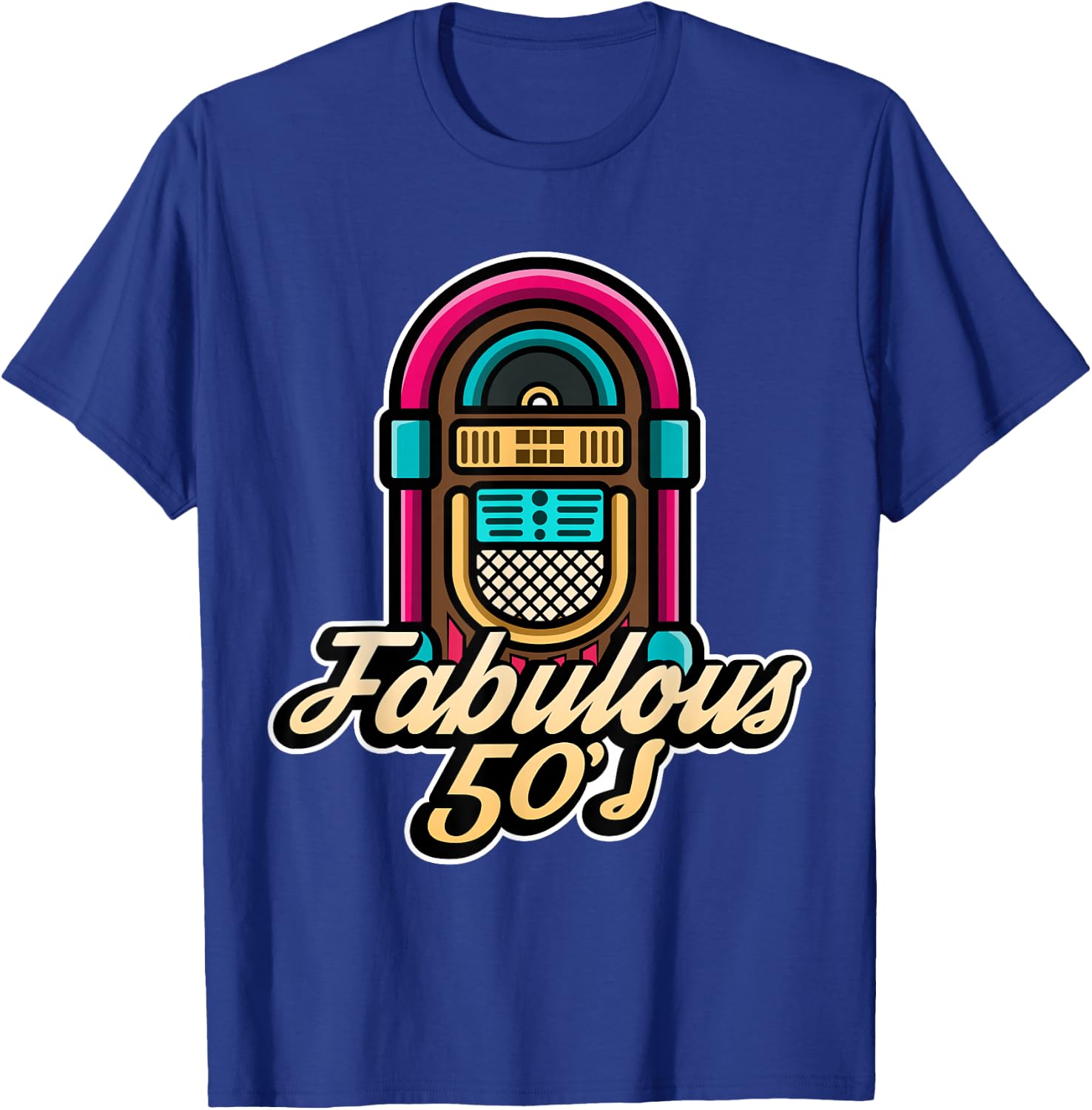 Sock Hop Costume Fabulous 50s Jukebox for Greaser Babe T-Shirt - T-Shirt | Royal