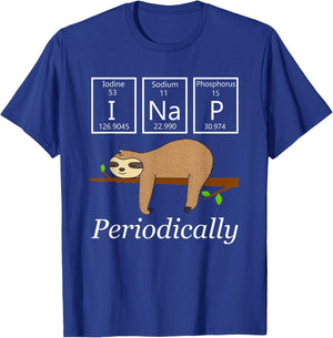 Funny Science Sloth Shirt-I Nap Periodically Sloths Lovers T-Shirt - T-Shirt | Royal
