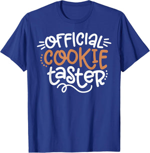 Official Cookie Taster Christmas Bakers Kids Toddler Xmas T-Shirt - T-Shirt | Royal