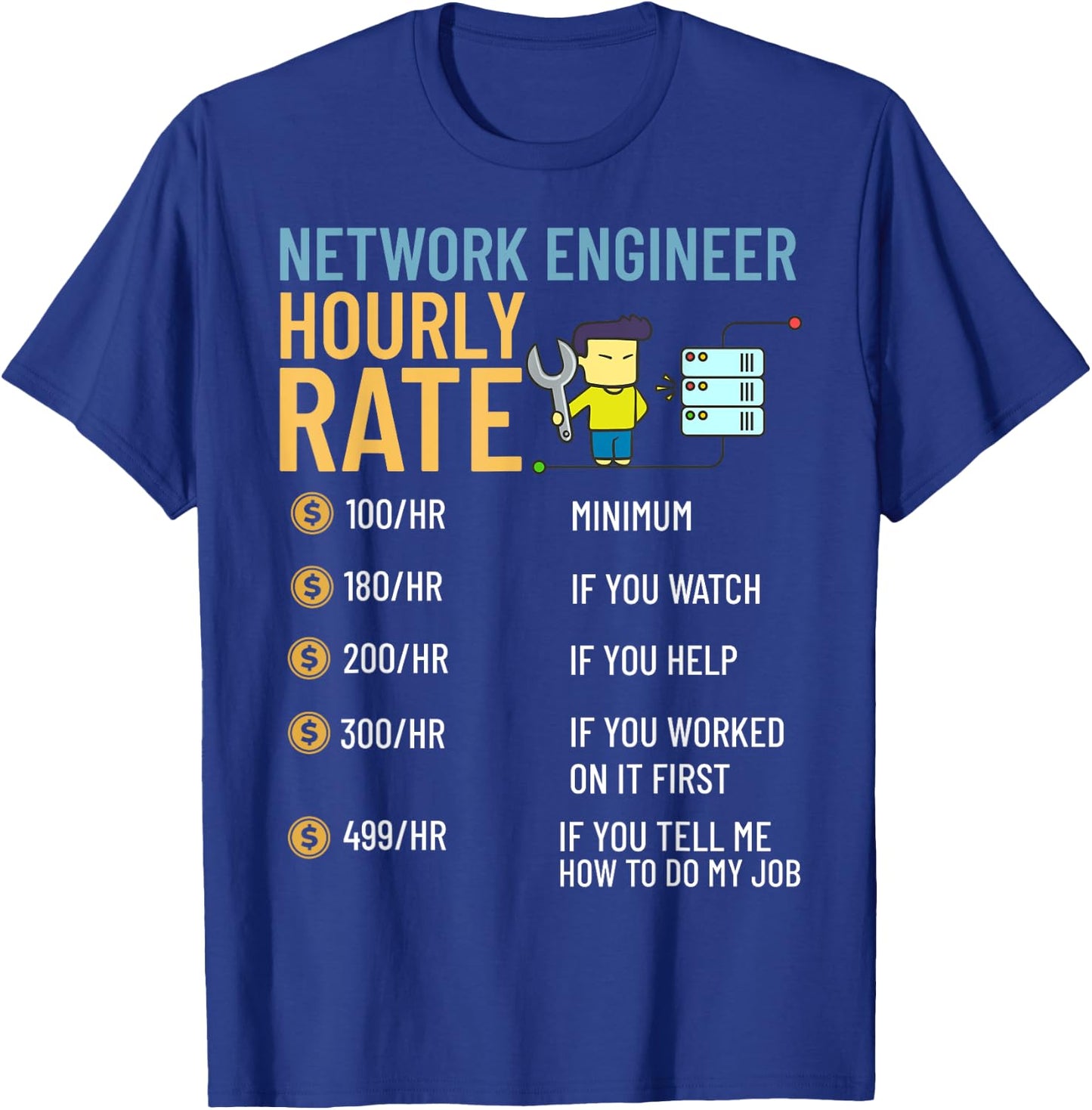 Network Engineer Director Computer Engineering T-Shirt - T-Shirt | Royal