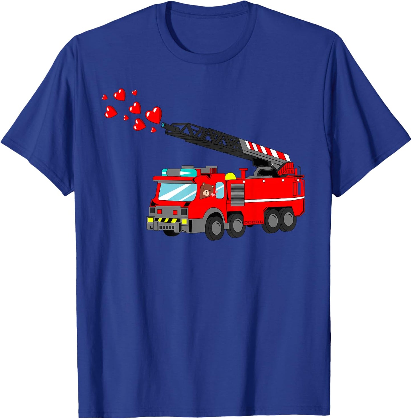 Loads Of Love FireTruck Valentine Day - Firefighter T Shirt T-Shirt - T-Shirt | Royal