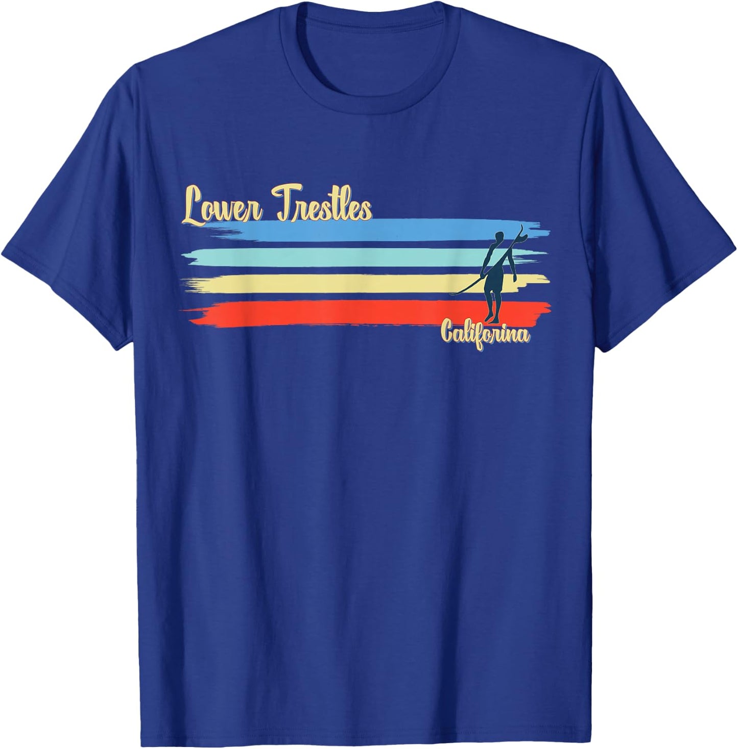 Lower Trestles Beach California Surfing Beach T-Shirt - T-Shirt | Royal