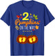 Twins Halloween Pregnancy Shirt Cute Twins Pumpkin Pregnant T-Shirt - T-Shirt | Royal