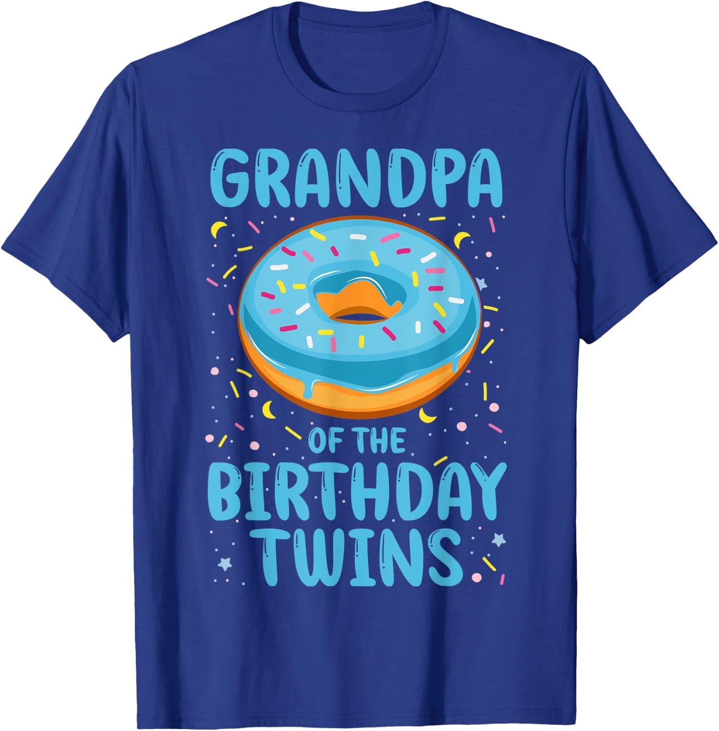 Grandpa Of The Birthday Twins T-Shirt - T-Shirt | Royal