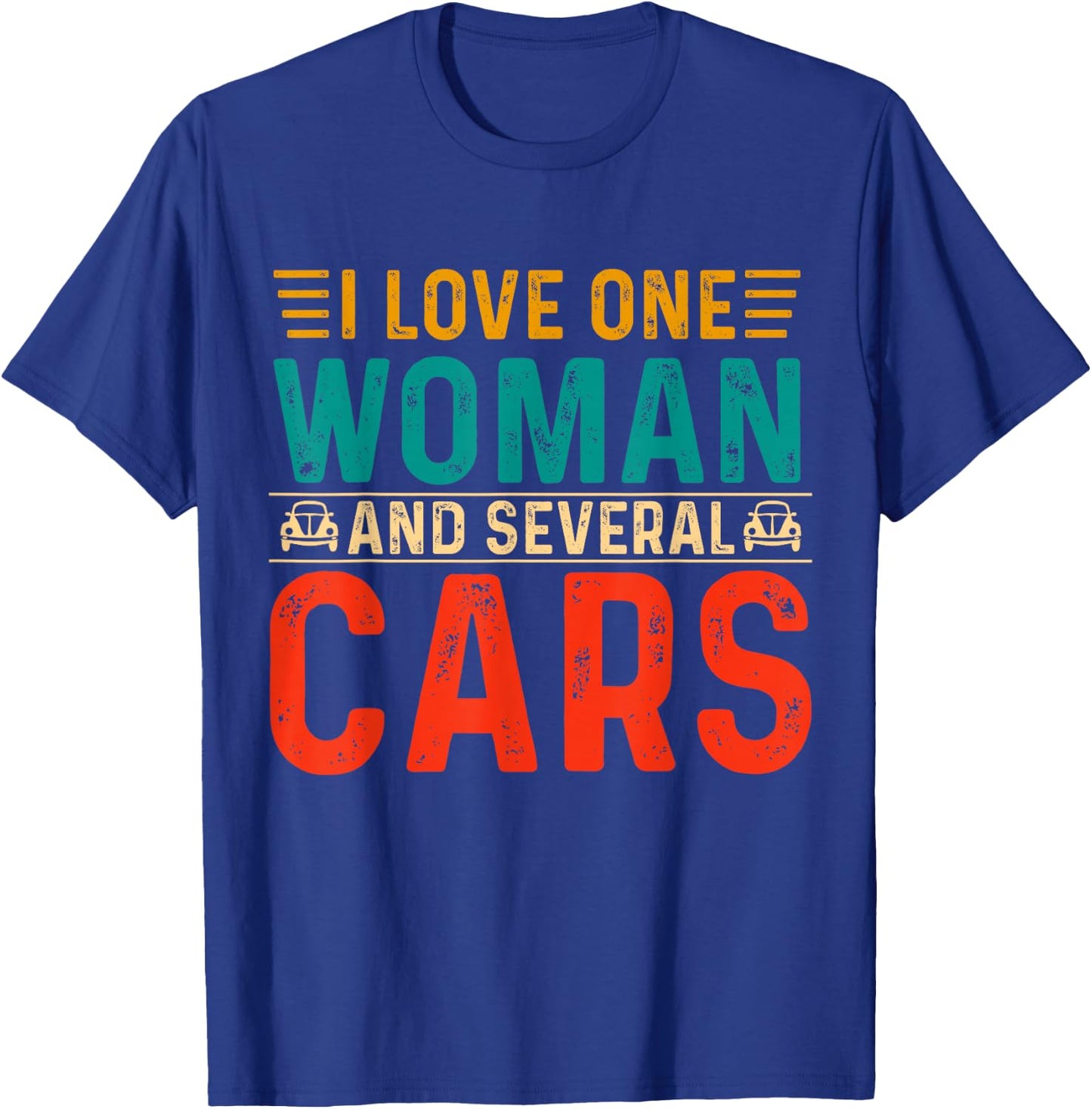 Garage Guys I Love One Woman & Several Cars Mechanic Engine T-Shirt - T-Shirt | Royal