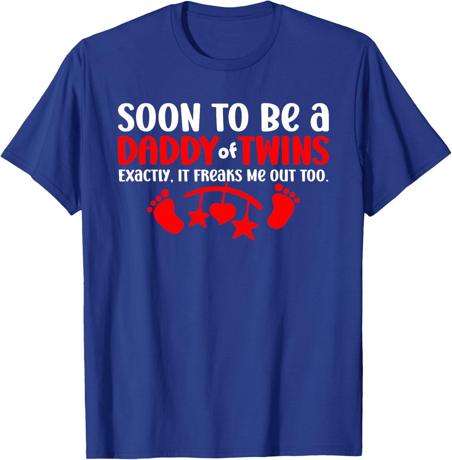 Future Father of Twins SOON TO BE DADDY OF TWINS T-Shirt - T-Shirt | Royal