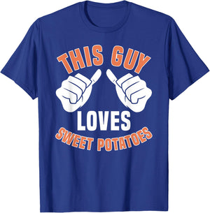 This Guy Loves Sweet Potatoes Apparel Cooking T-Shirt - T-Shirt | Royal