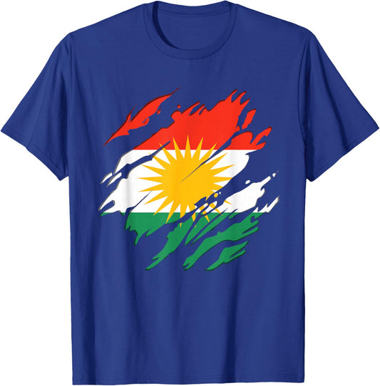 Her Biji Kurdistan National Flag Kurdish T-Shirt - T-Shirt | Royal