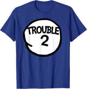 Trouble 2 Funny Matching Group T-Shirt - T-Shirt | Royal