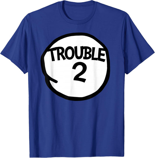 Trouble 2 Funny Matching Group T-Shirt - T-Shirt | Royal