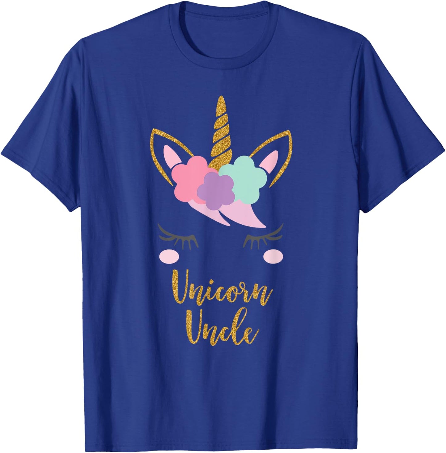 Unicorn Uncle Shirt, Uncle of the Birthday Girl Gift T-Shirt - T-Shirt | Royal