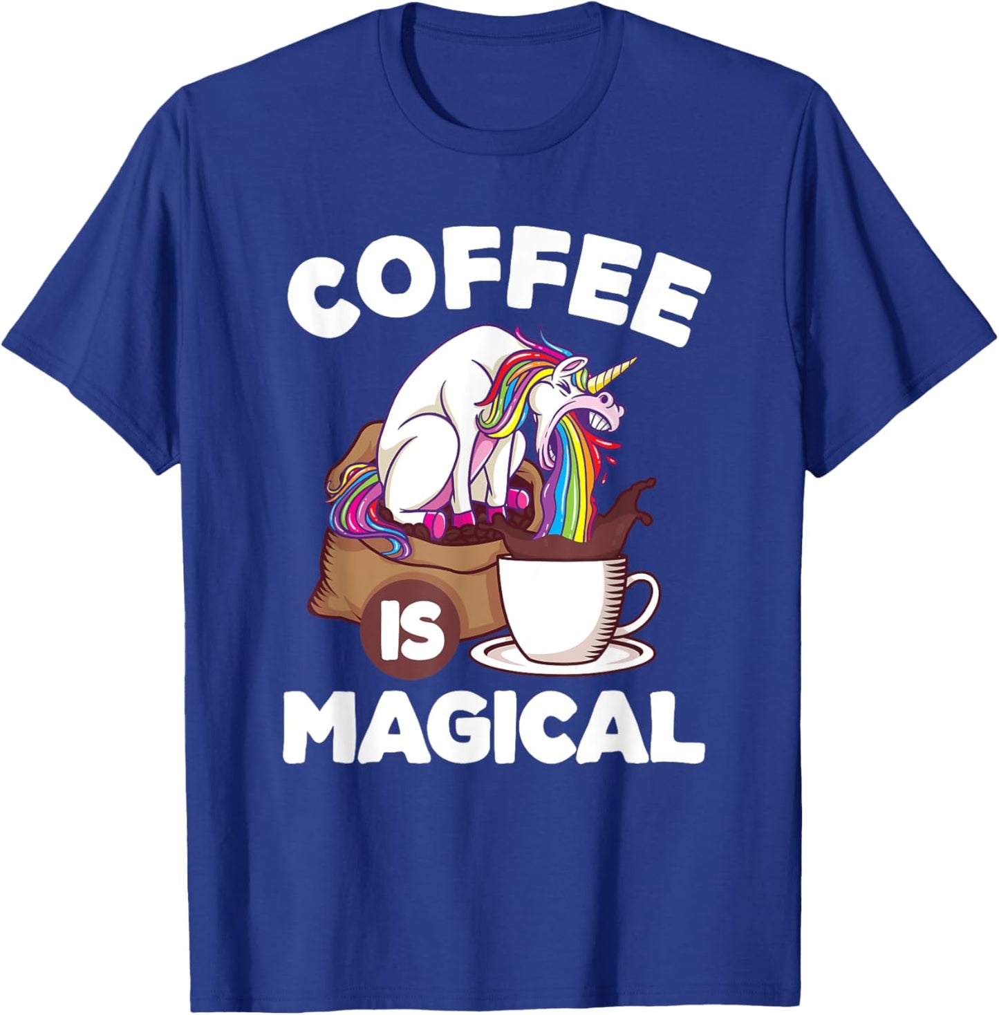 Coffee Unicorn T-Shirt - T-Shirt | Royal