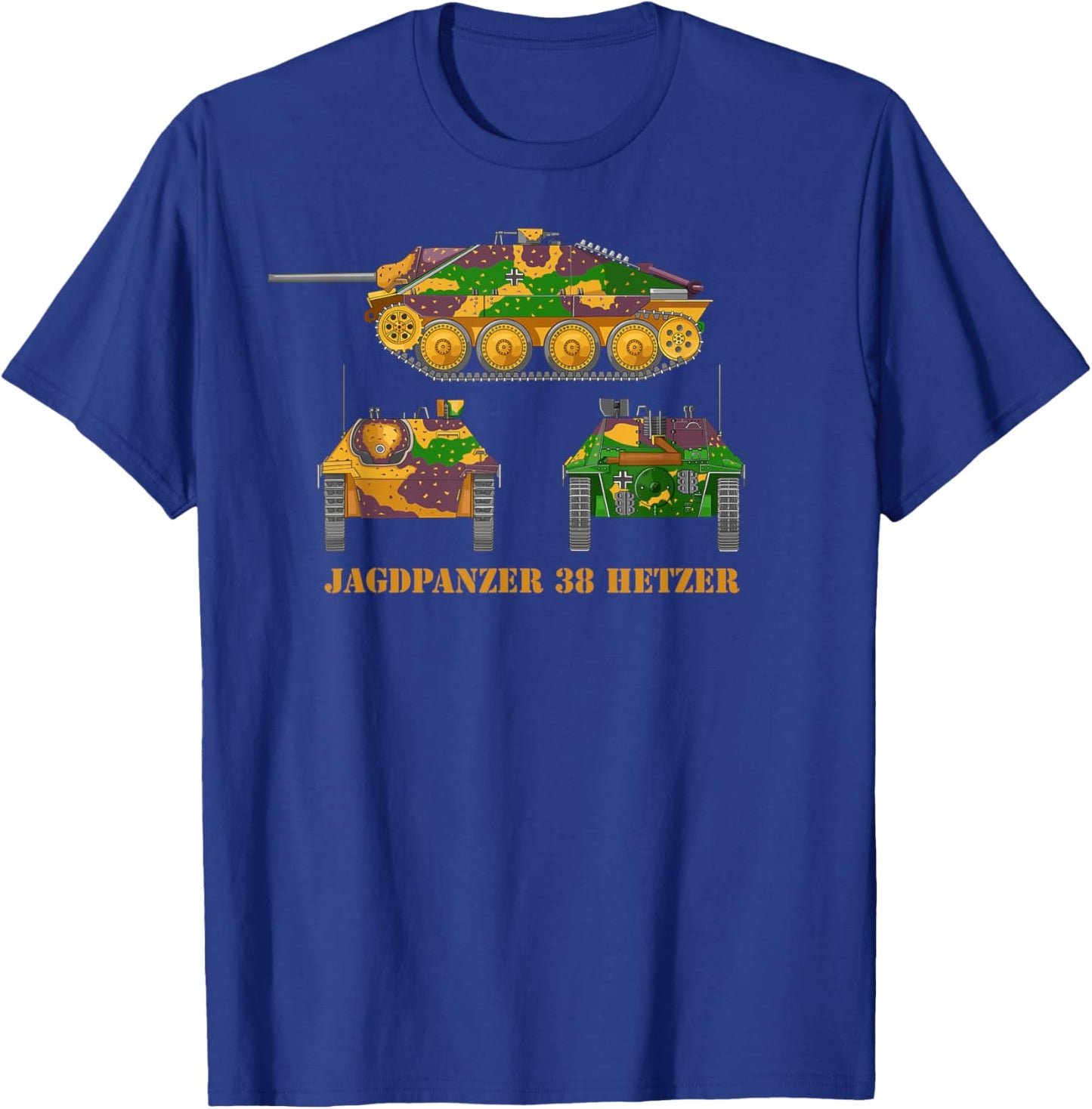 Hetzer Jagdpanzer 38 German WW2 Tank Destroyer T-Shirt - T-Shirt | Royal