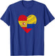 Colombia Spain Heart Spanish Flag Colombian Flag Love Heart T-Shirt - T-Shirt | Royal