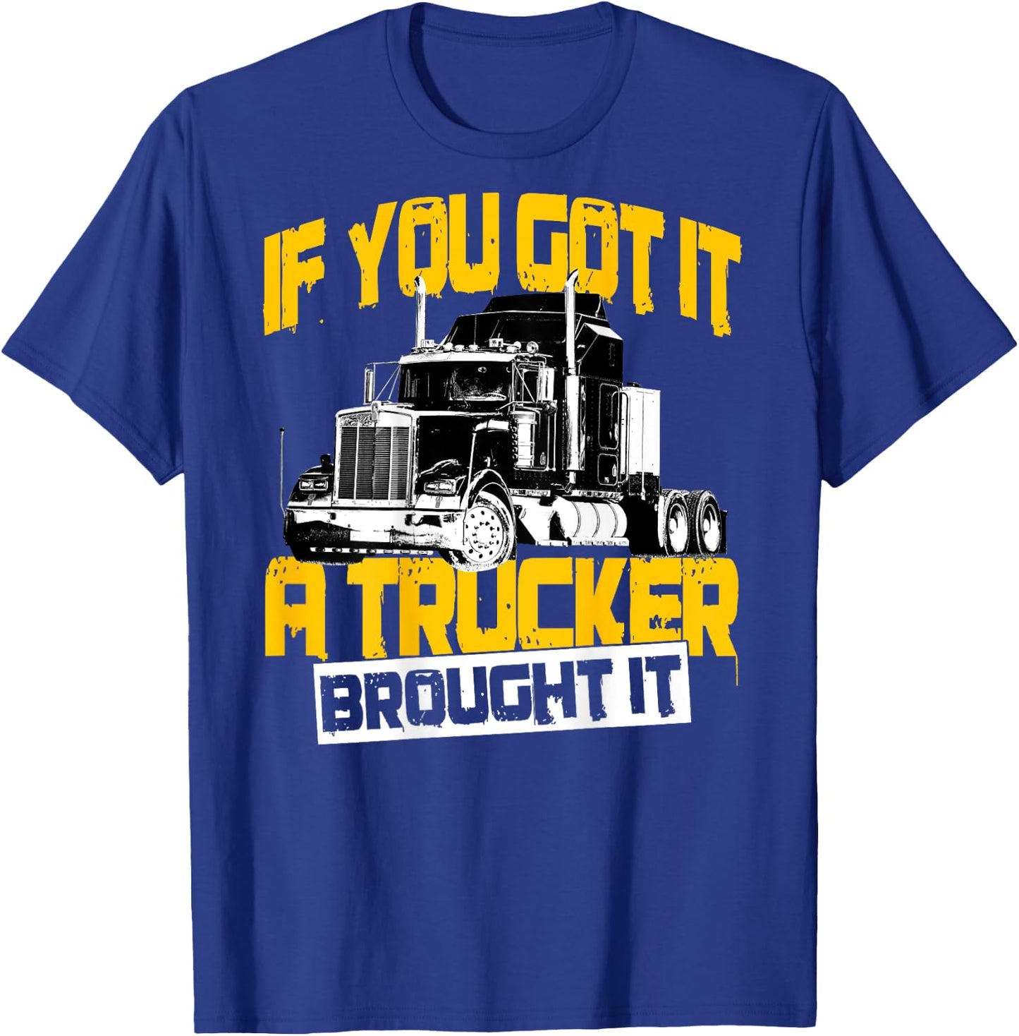 Trucker Gifts Design On Back Of Clothing T-Shirt - T-Shirt | Royal