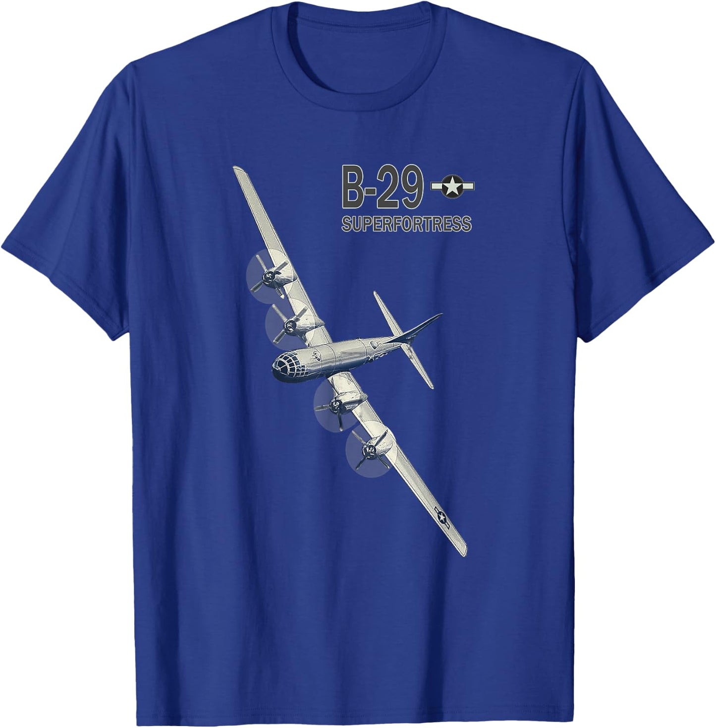 B29 Superfortress WW2 Bomber Airplane T-Shirt - T-Shirt | Royal