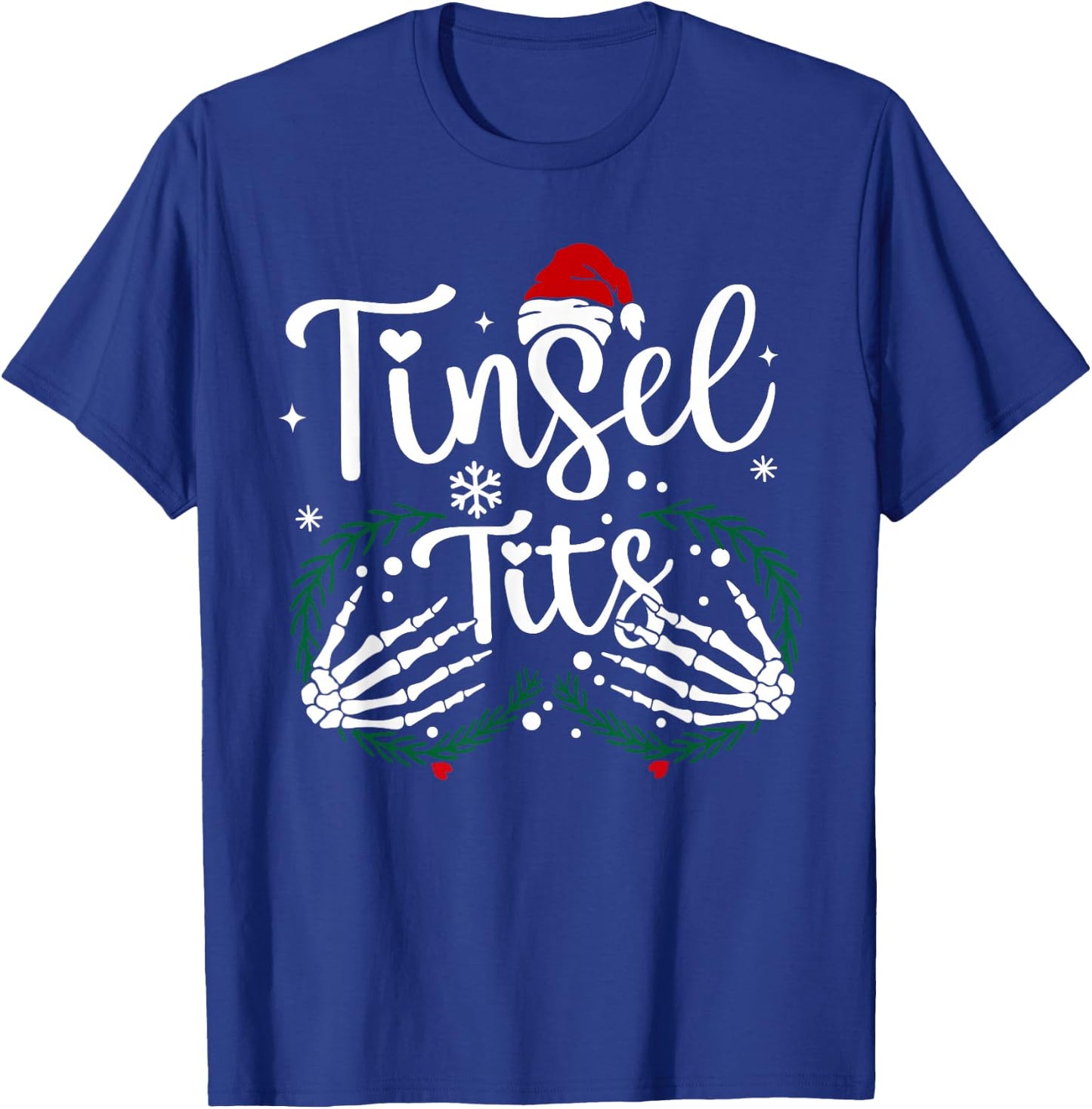 Tinsel Tits And Jingle Balls Funny Matching Christmas Couple T-Shirt - T-Shirt | Royal