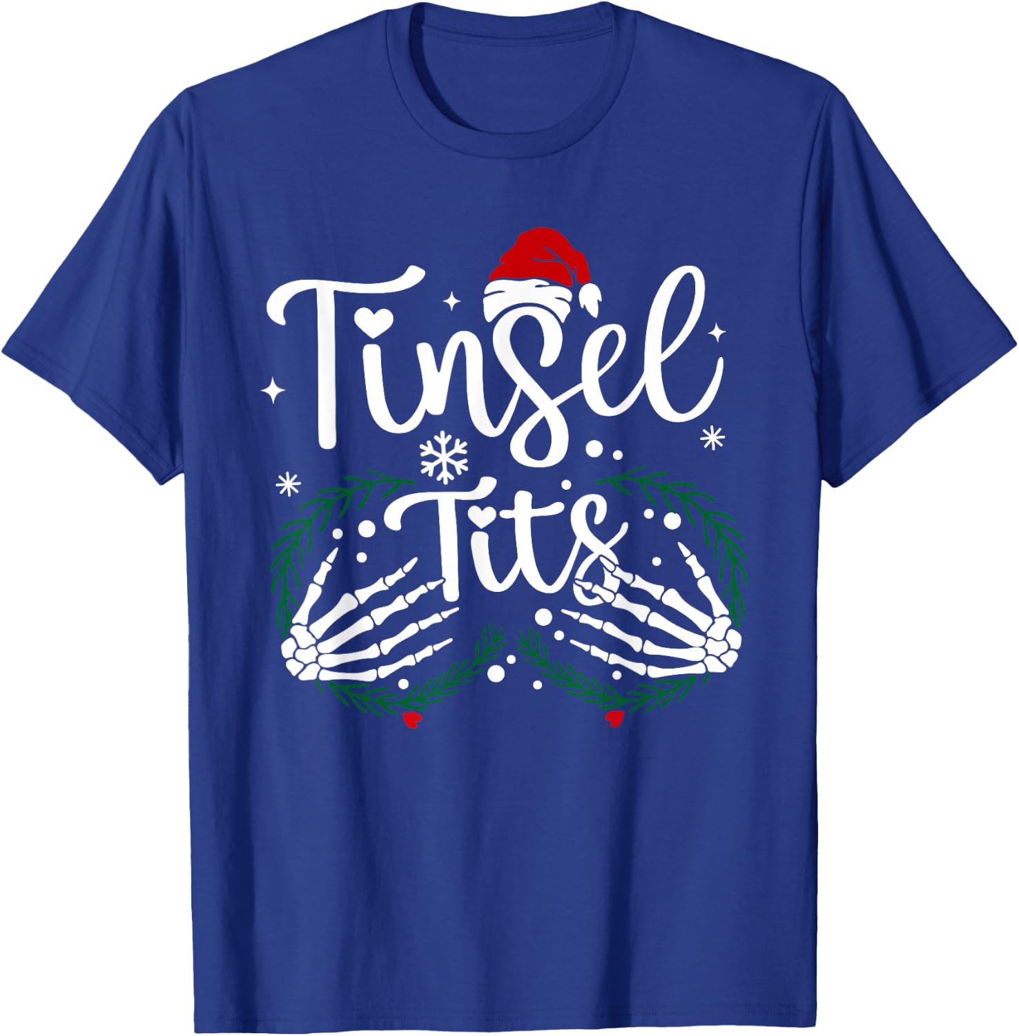 Tinsel Tits And Jingle Balls Funny Matching Christmas Couple T-Shirt - T-Shirt | Royal