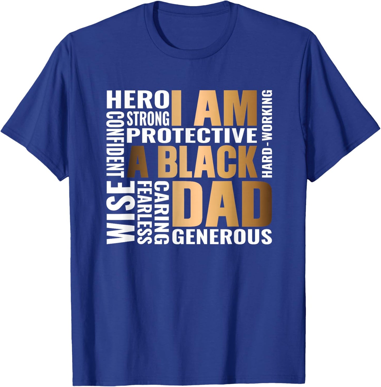 Black Father King Fathers Day Dad Matter Husband Dope Leader T-Shirt - T-Shirt | Royal
