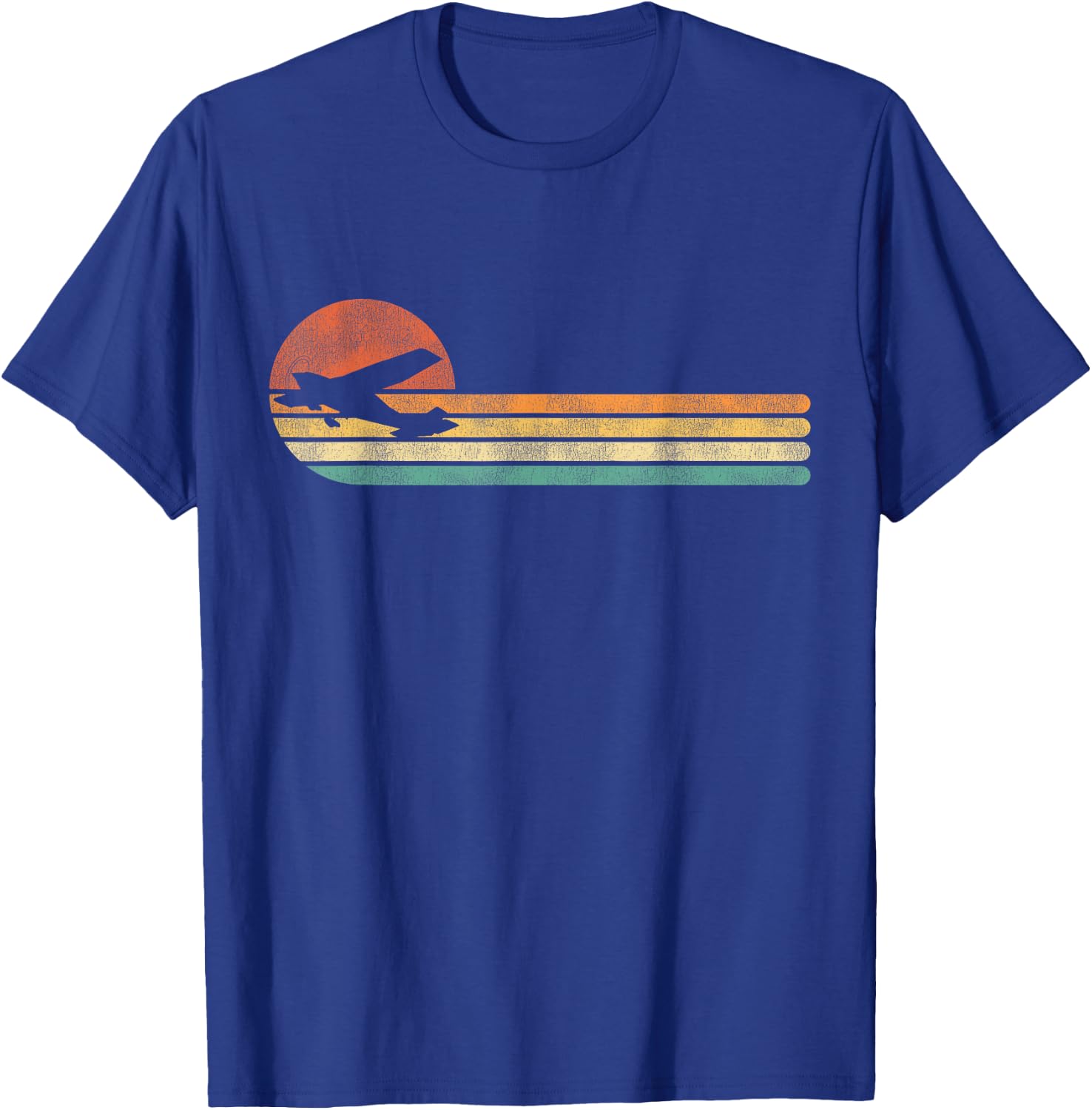Airplane Pilot Vintage T-Shirt - T-Shirt | Royal