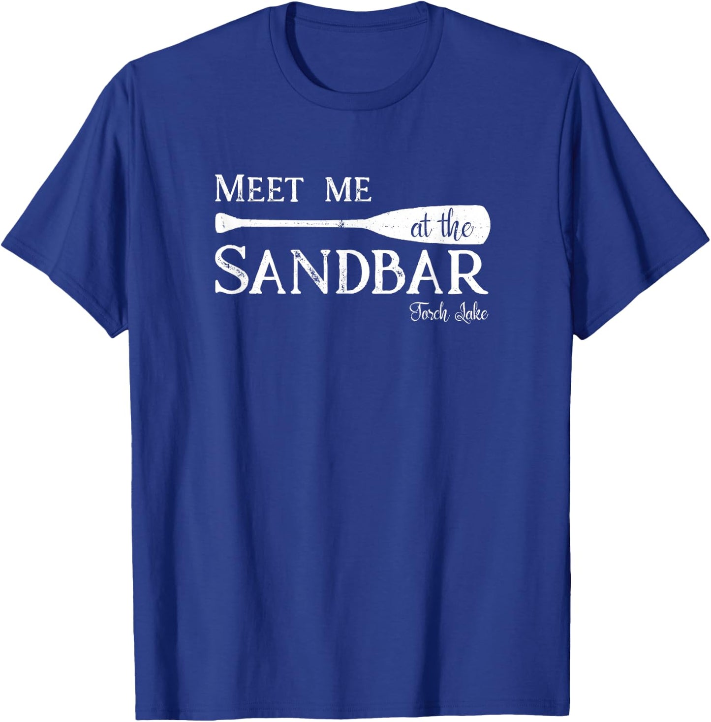 Torch Lake, Meet me at the Sandbar Michigan Vacation T-Shirt - T-Shirt | Royal