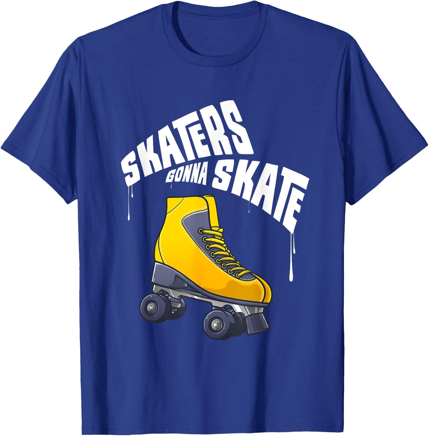 Funny Roller Skating Art Men Women Boys Girls Roller Skater T-Shirt - T-Shirt | Royal