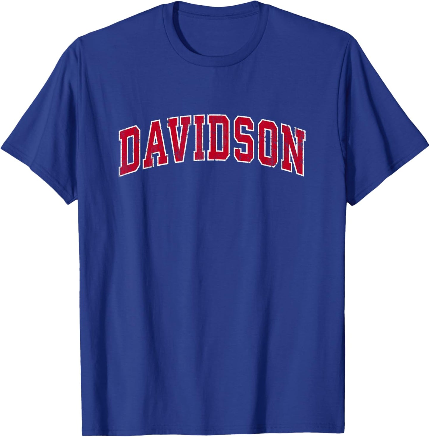 Davidson Tennessee TN Vintage Sports Design Red Design T-Shirt - T-Shirt | Royal