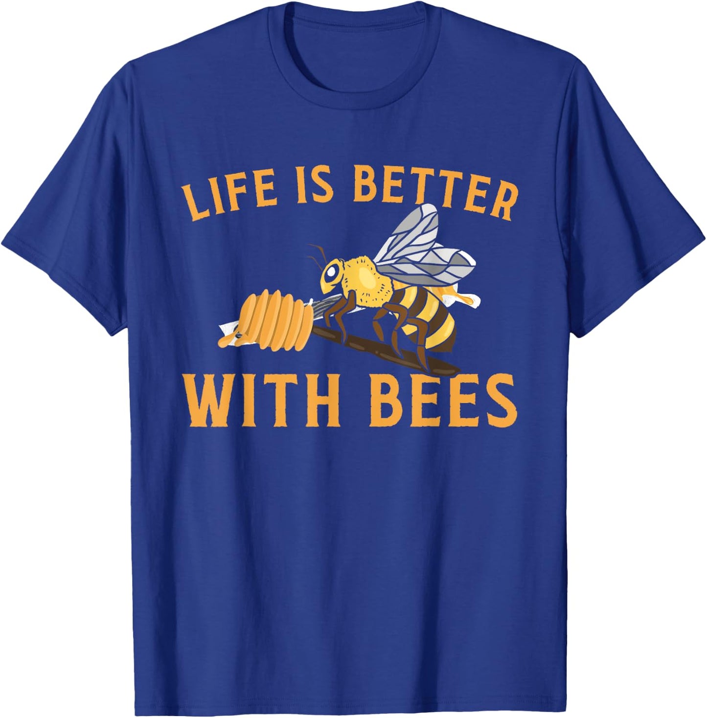 Cool Bee Design Women Honey Bumble Bee Beekeeping T-Shirt - T-Shirt | Royal