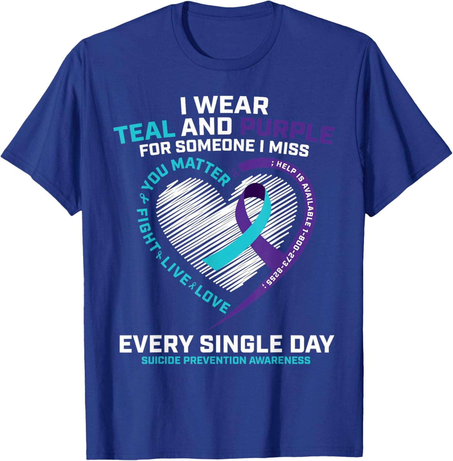 In Loving Memory Shirts Suicide Prevention Awareness T-Shirt - T-Shirt | Royal