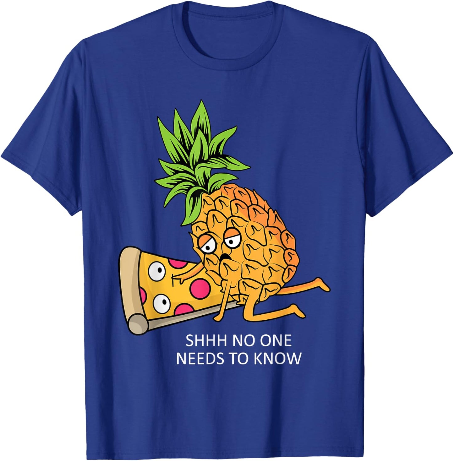 Pineapple Belongs on Pizza Lover Funny Food Pun T-Shirt - T-Shirt | Royal