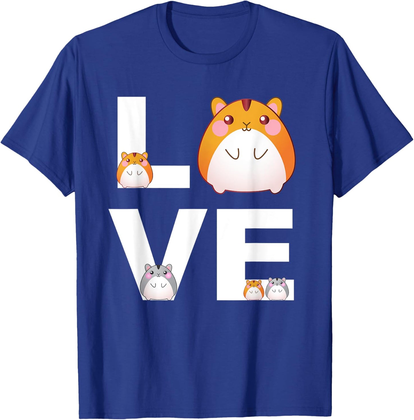Hamster Love Cute Hamsters Shirt Animal Toys Pets Lovers T-Shirt - T-Shirt | Royal