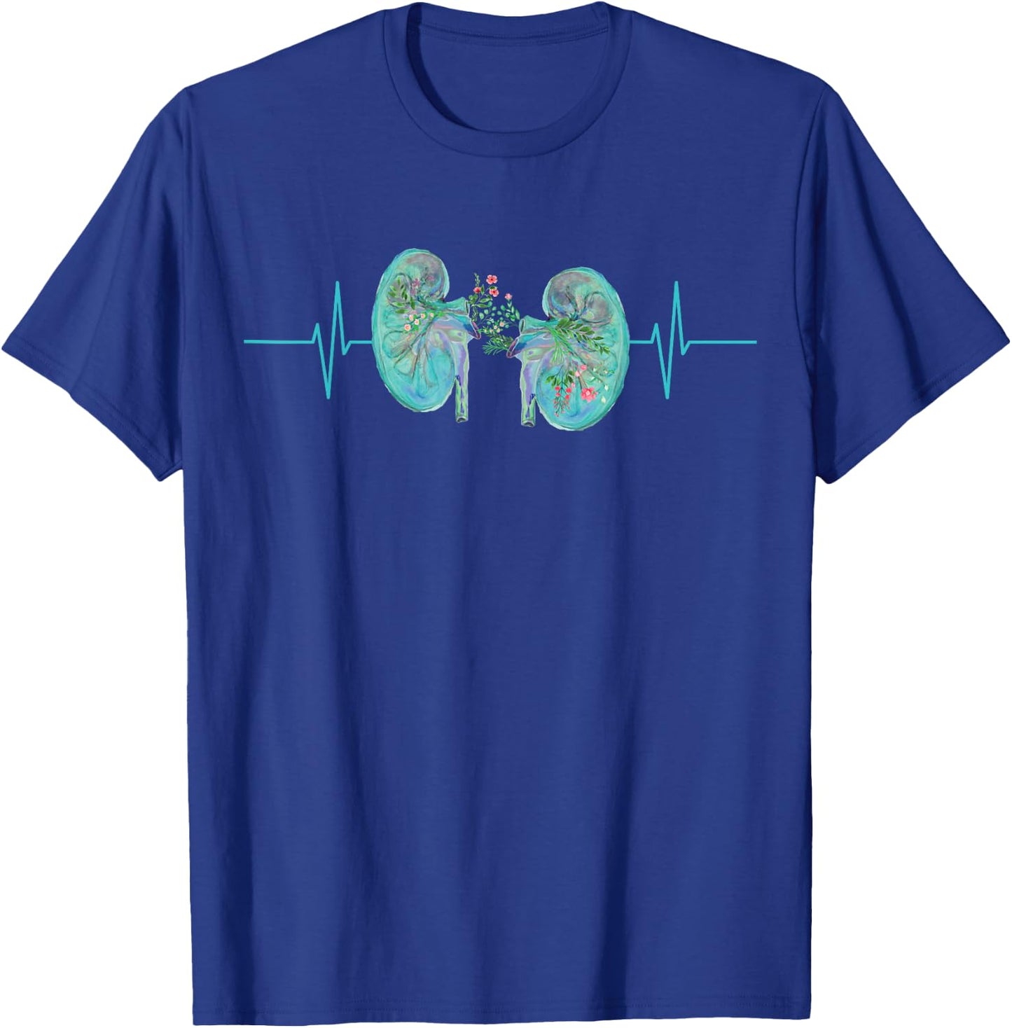Nephrology Nurse Dialysis Technician Kidney Heartbeat RN T-Shirt - T-Shirt | Royal