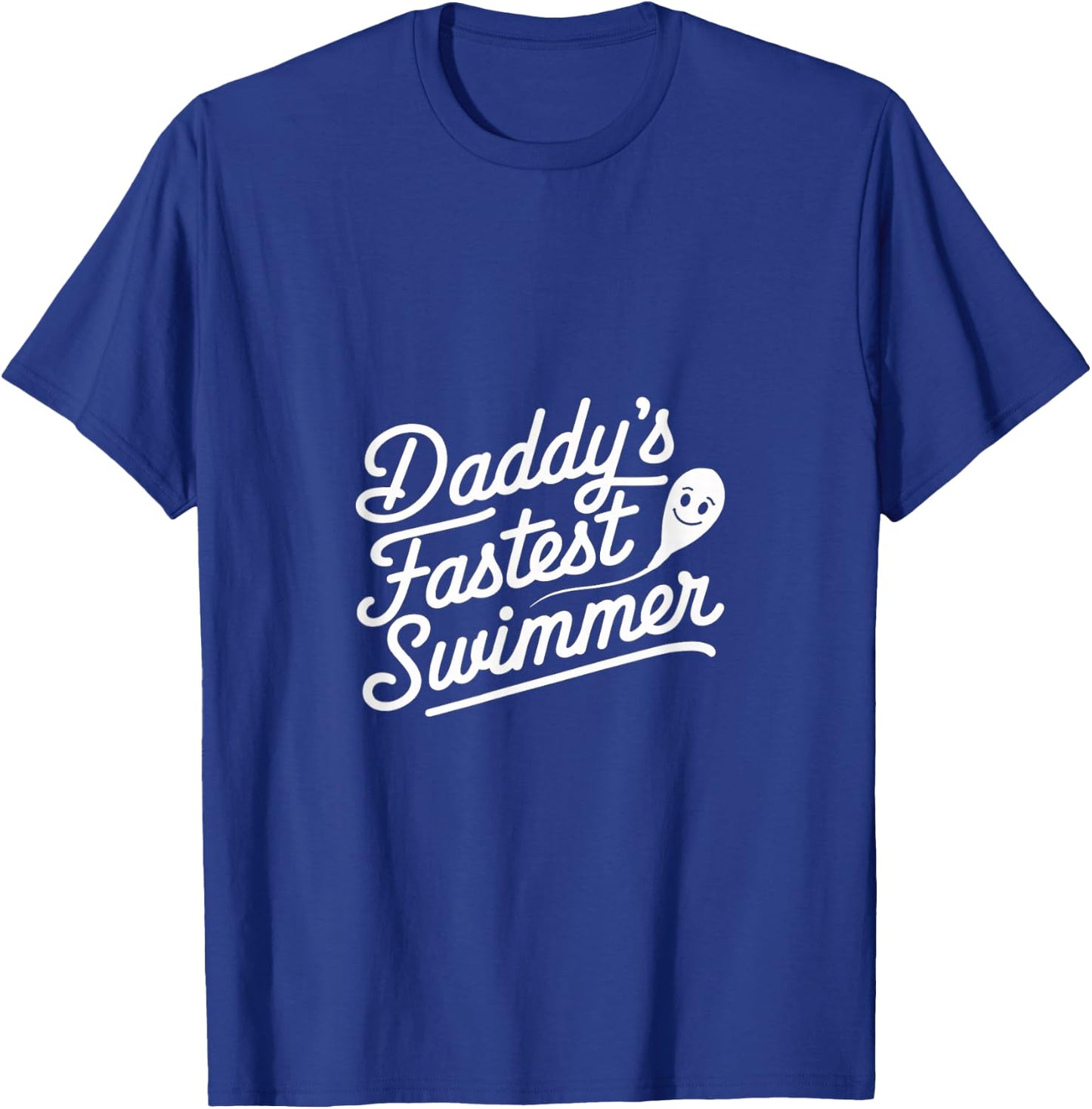 Daddy's Fastest Swimmer Child Toddler Baby T-Shirt - T-Shirt | Royal