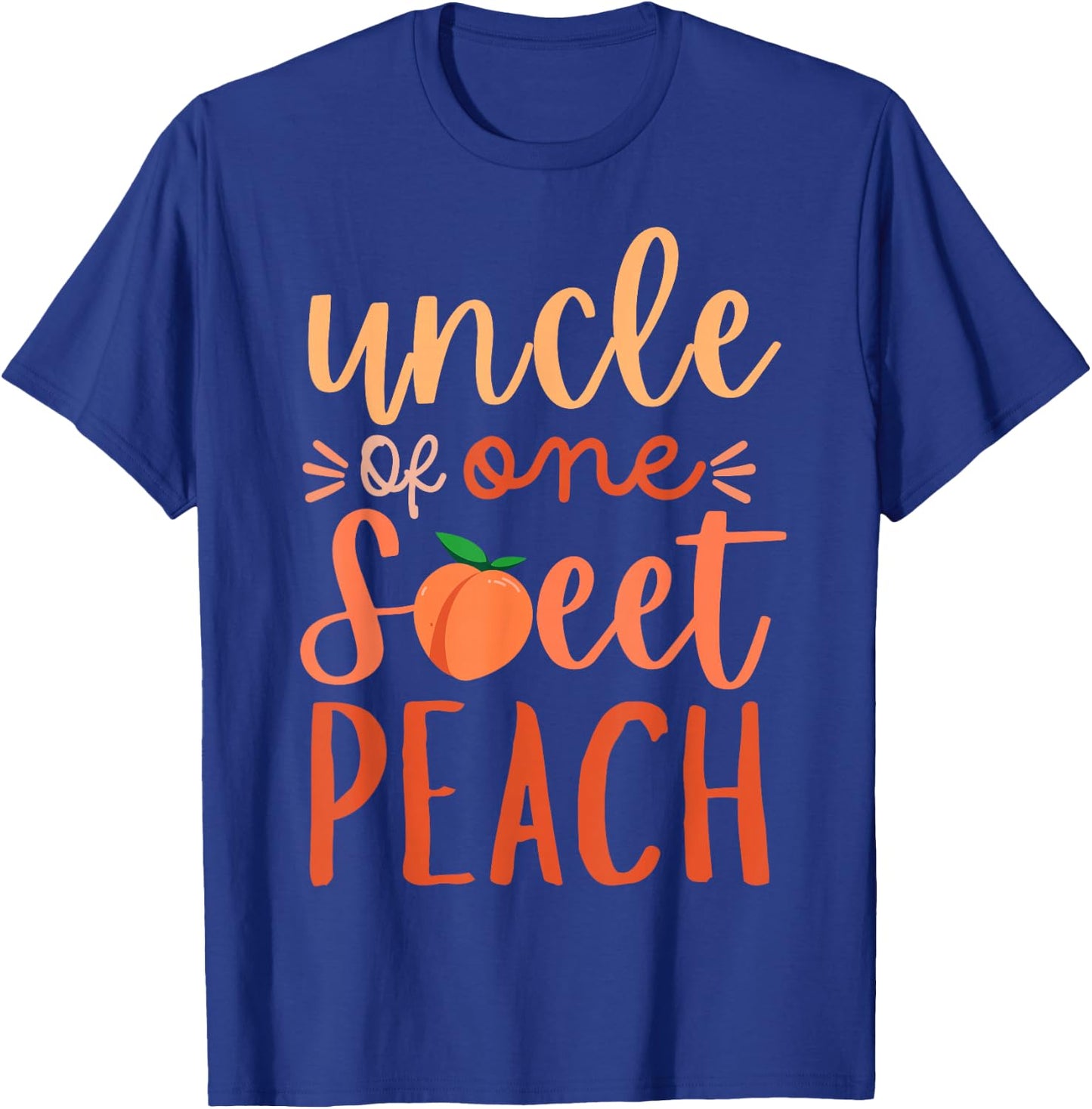 Uncle of The Sweet One Peach 1st Birthday Family Matching T-Shirt - T-Shirt | Royal