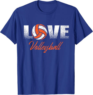 Orange Volleyball Team or Player Gift T-Shirt - T-Shirt | Royal