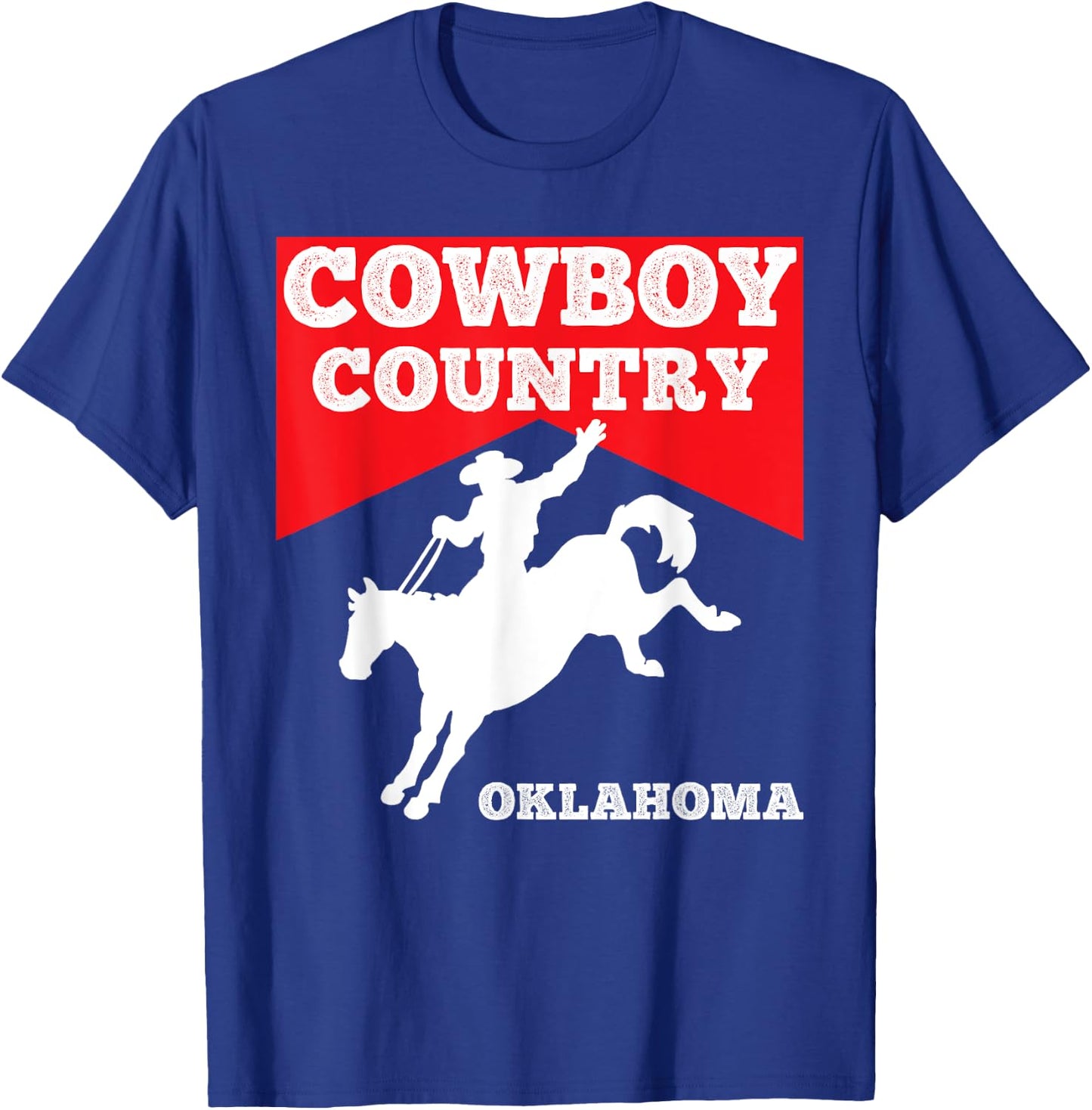 Oklahoma Cowboy Country Horse Riding Rodeo Apparel Top T-Shirt - T-Shirt | Royal