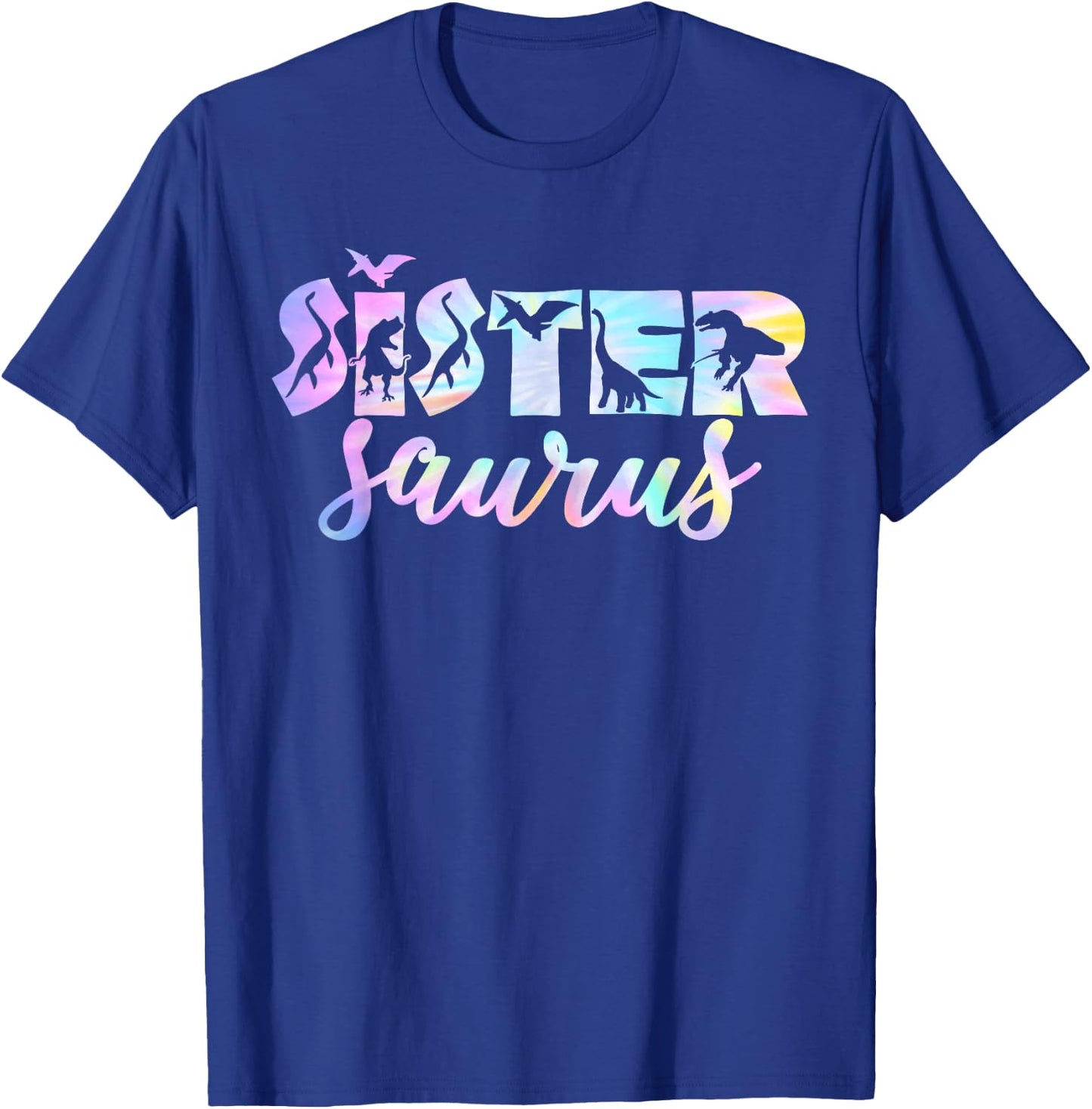 Sistersaurus T Rex Dinosaur Sister Saurus Family Matching T-Shirt - T-Shirt | Royal