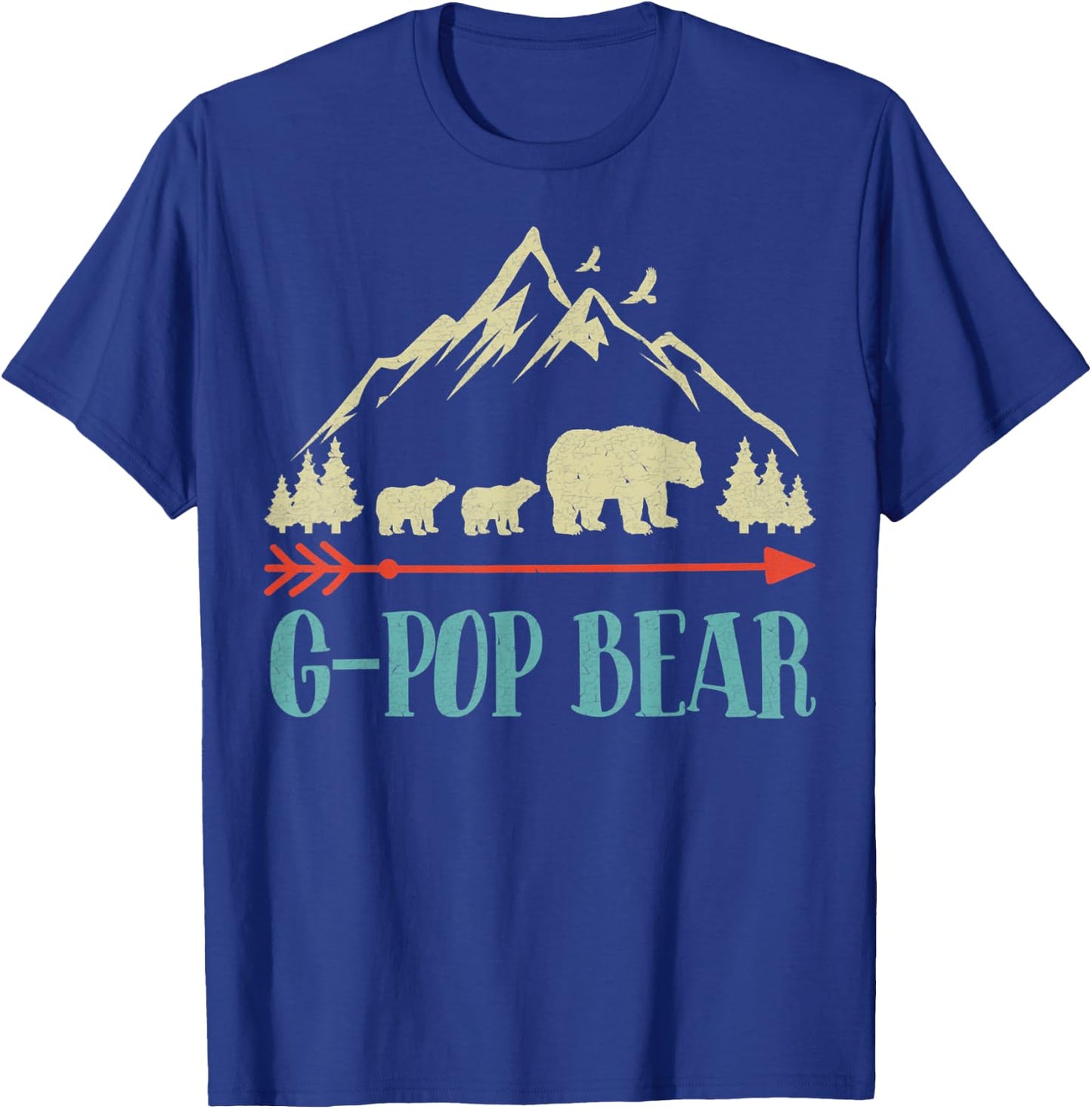 G-Pop Bear-Vintage Father's Day Mother's Day T-Shirt - T-Shirt | Royal
