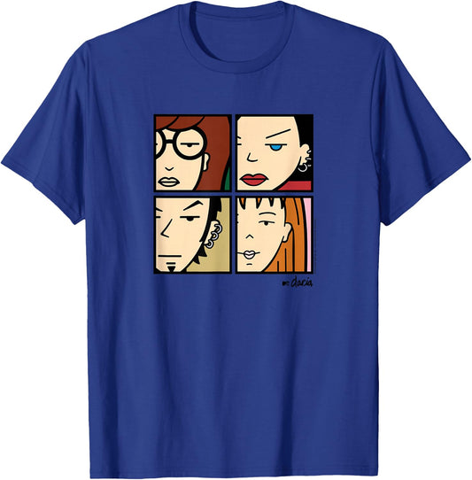 Daria - Character Grid T-Shirt - T-Shirt | Royal