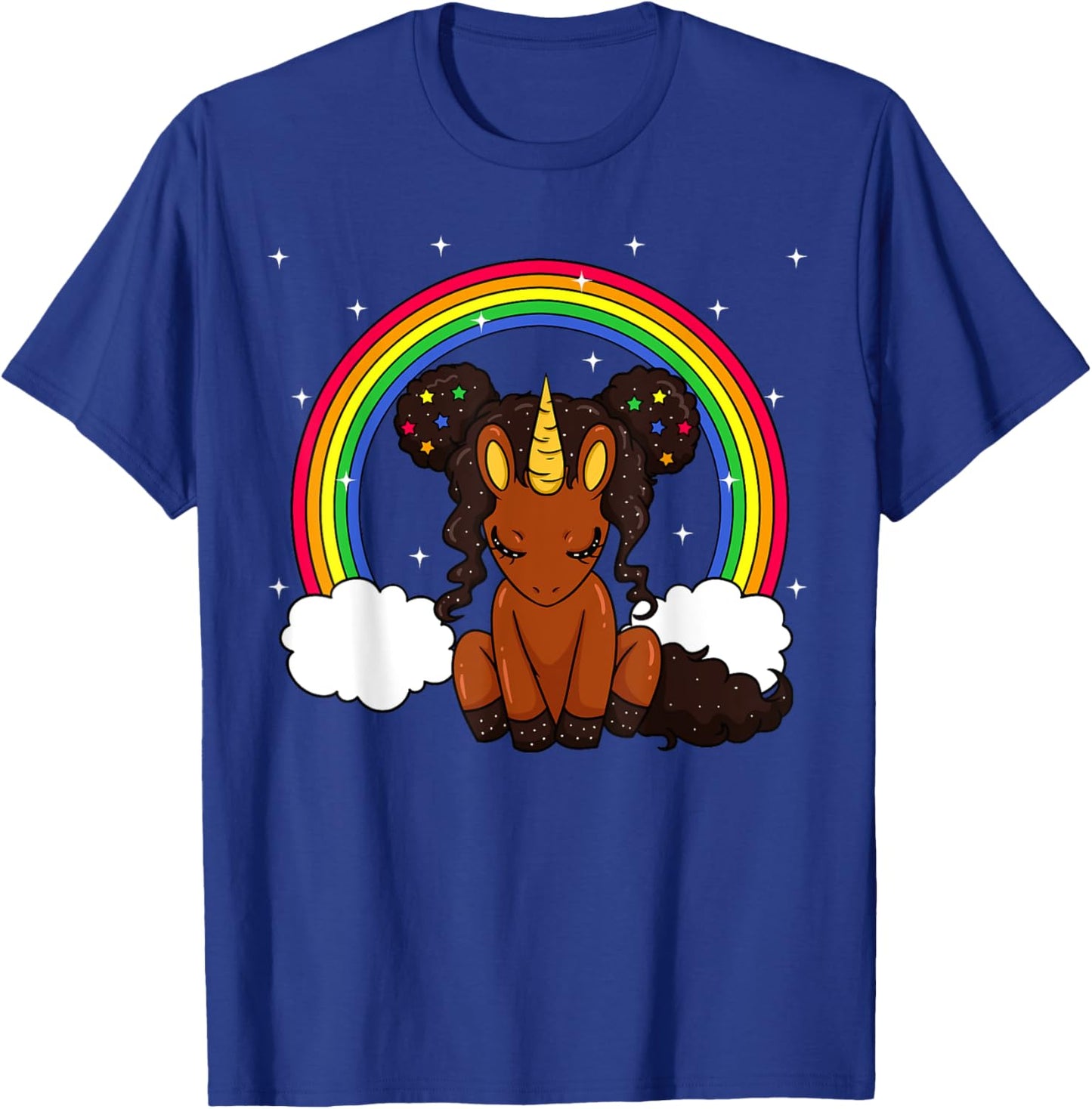 African American Unicorn African Unicorn Love T-Shirt - T-Shirt | Royal