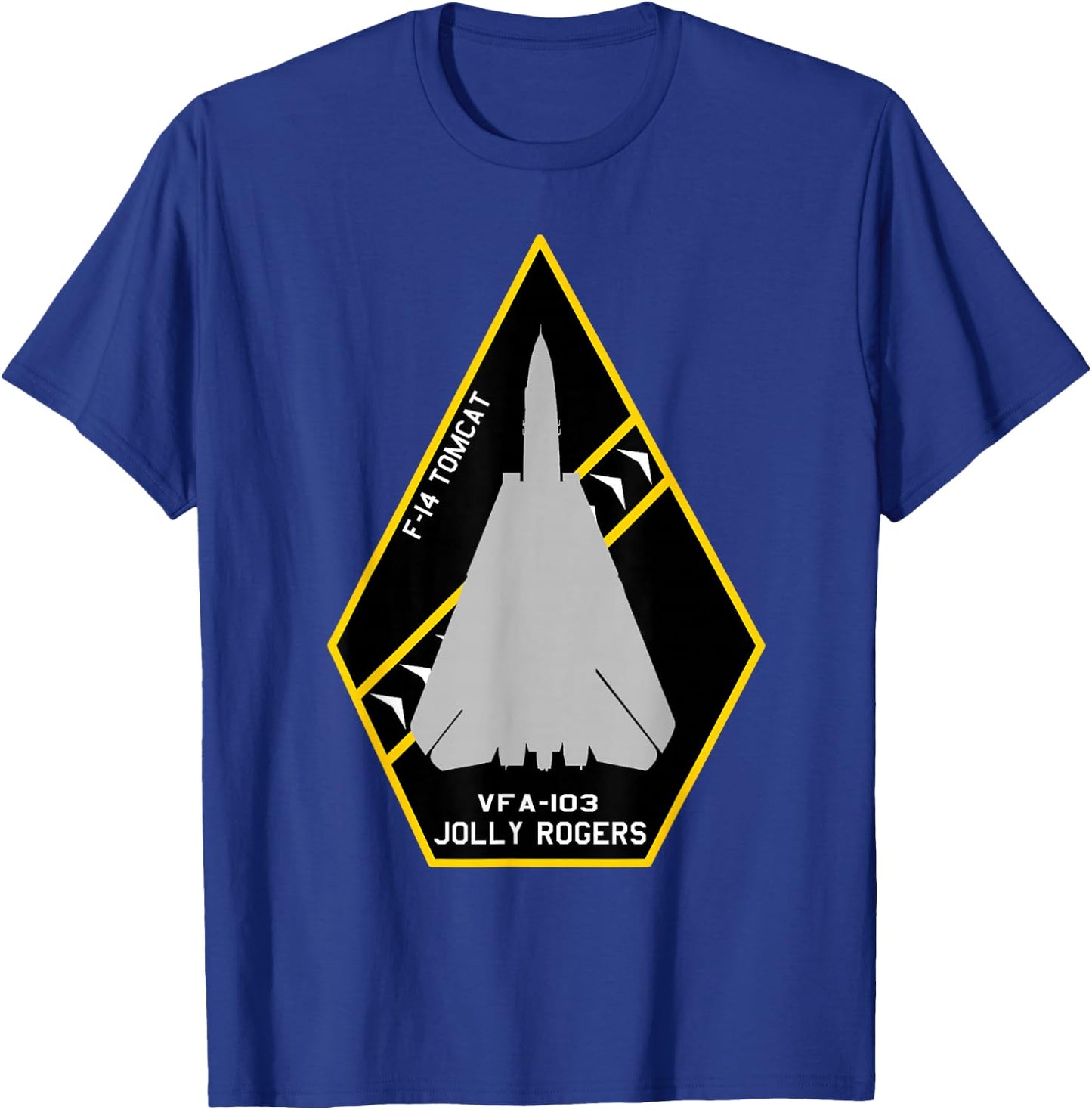 VFA-103 Jolly Rogers F-14 Tomcat Jet Aircraft"Patch" T-Shirt - T-Shirt | Royal