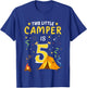 5 Year Old Boy Camper Girl Kids 5th Birthday Camping T-Shirt - T-Shirt | Royal
