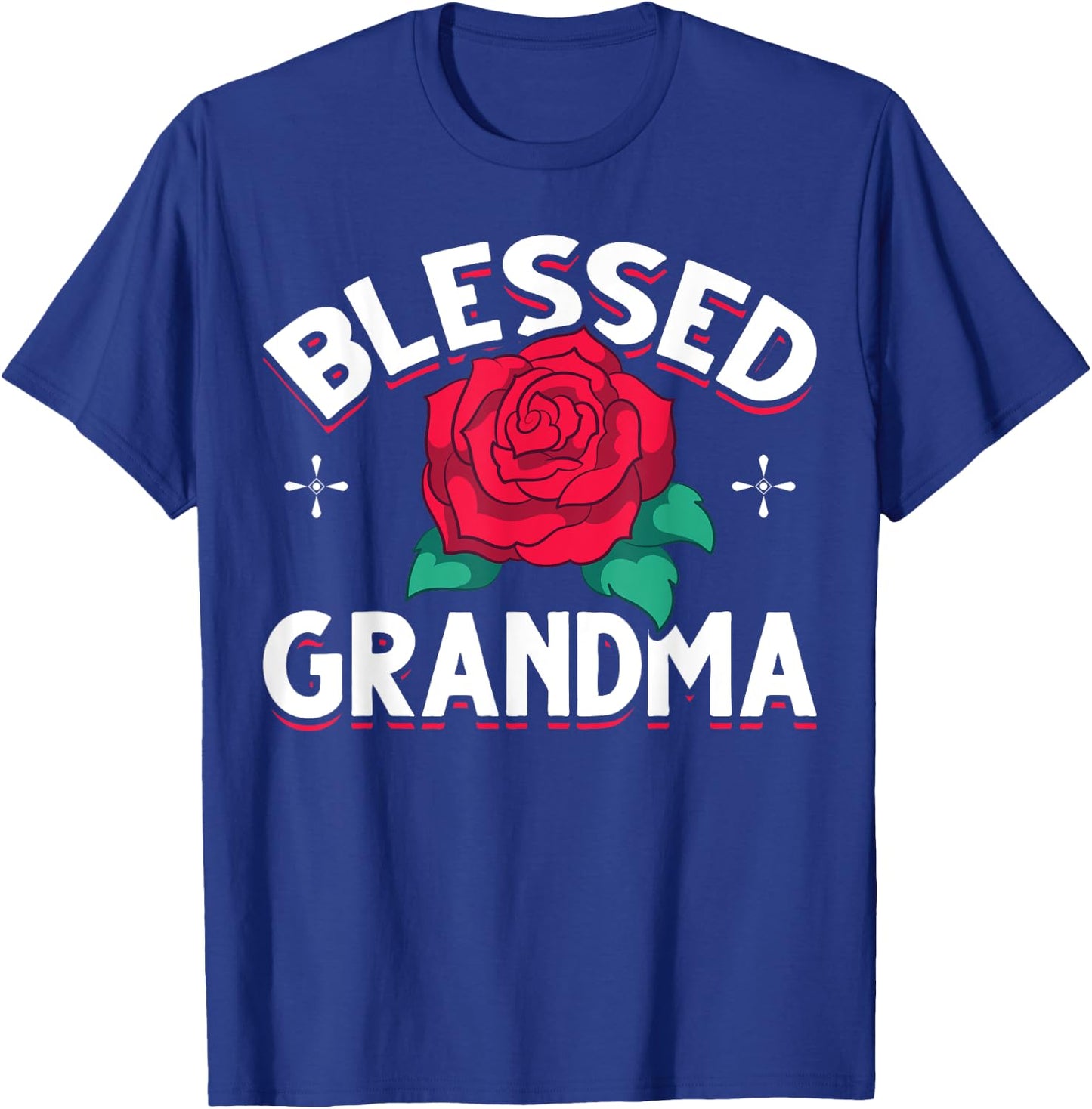 Blessed Grandmother Nana Granny Mothers Day Rose Grandma T-Shirt - T-Shirt | Royal
