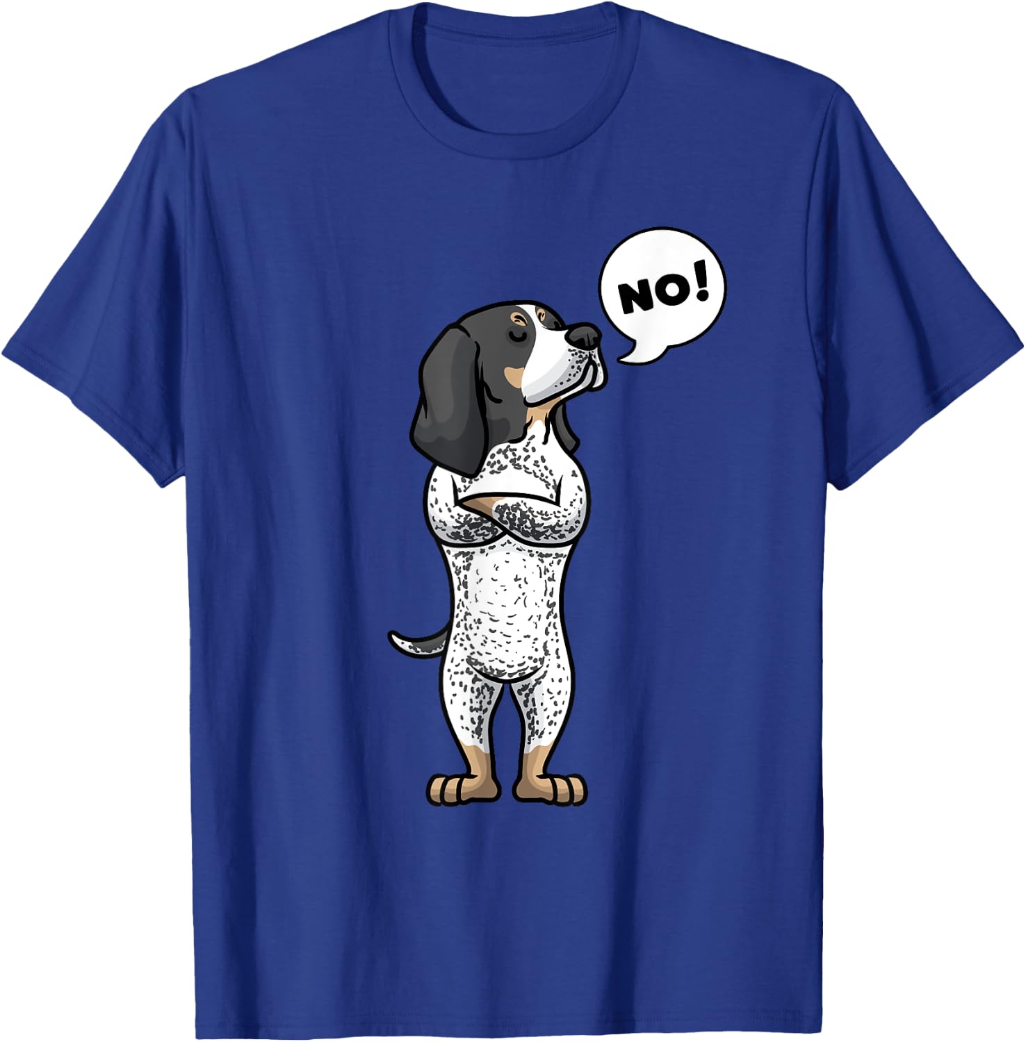 Stubborn Bluetick Coonhound Dog T-Shirt - T-Shirt | Royal