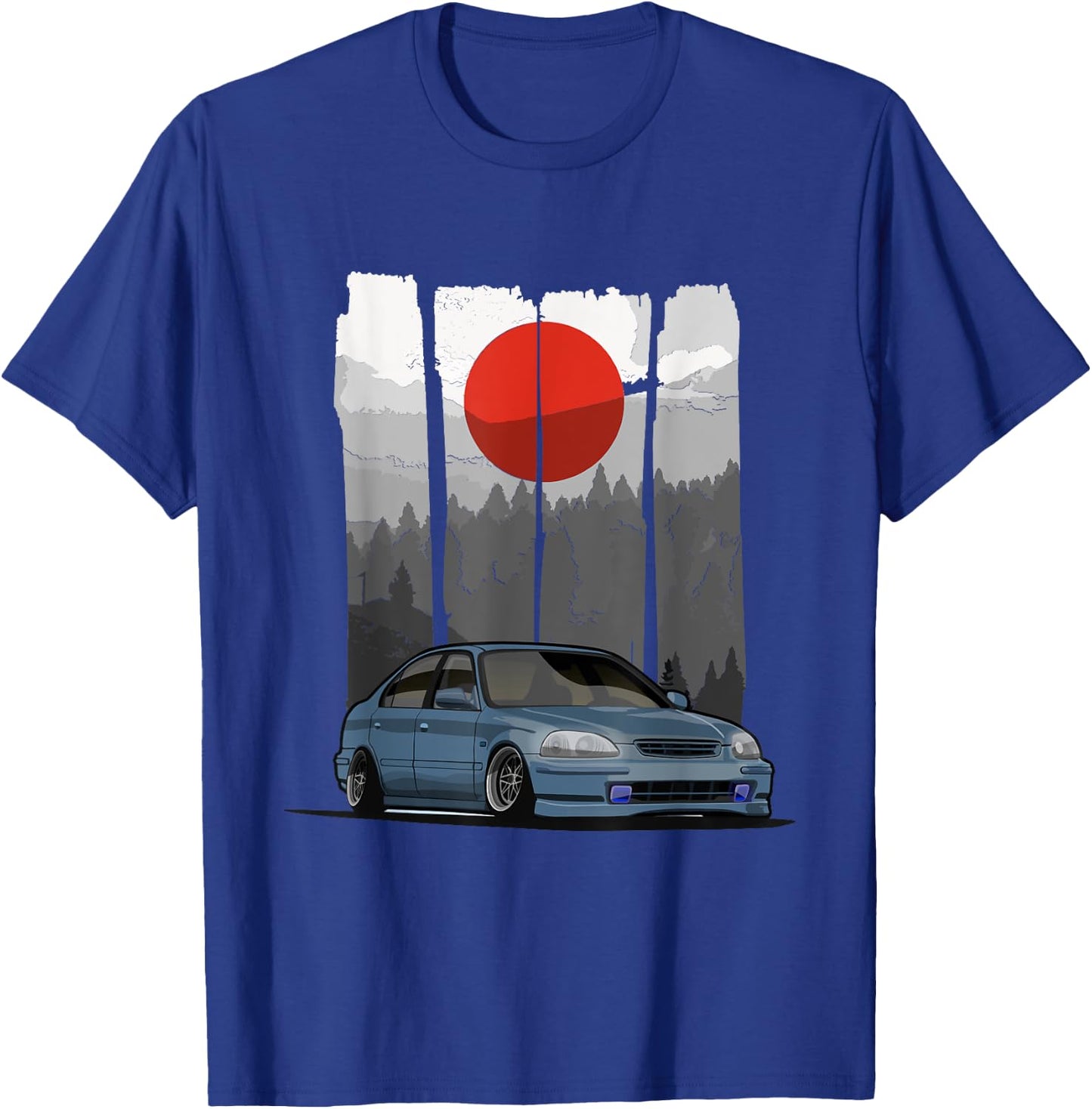 JDM EG6 Type R Car Tuning Japan Rising Sun T-Shirt - T-Shirt | Royal