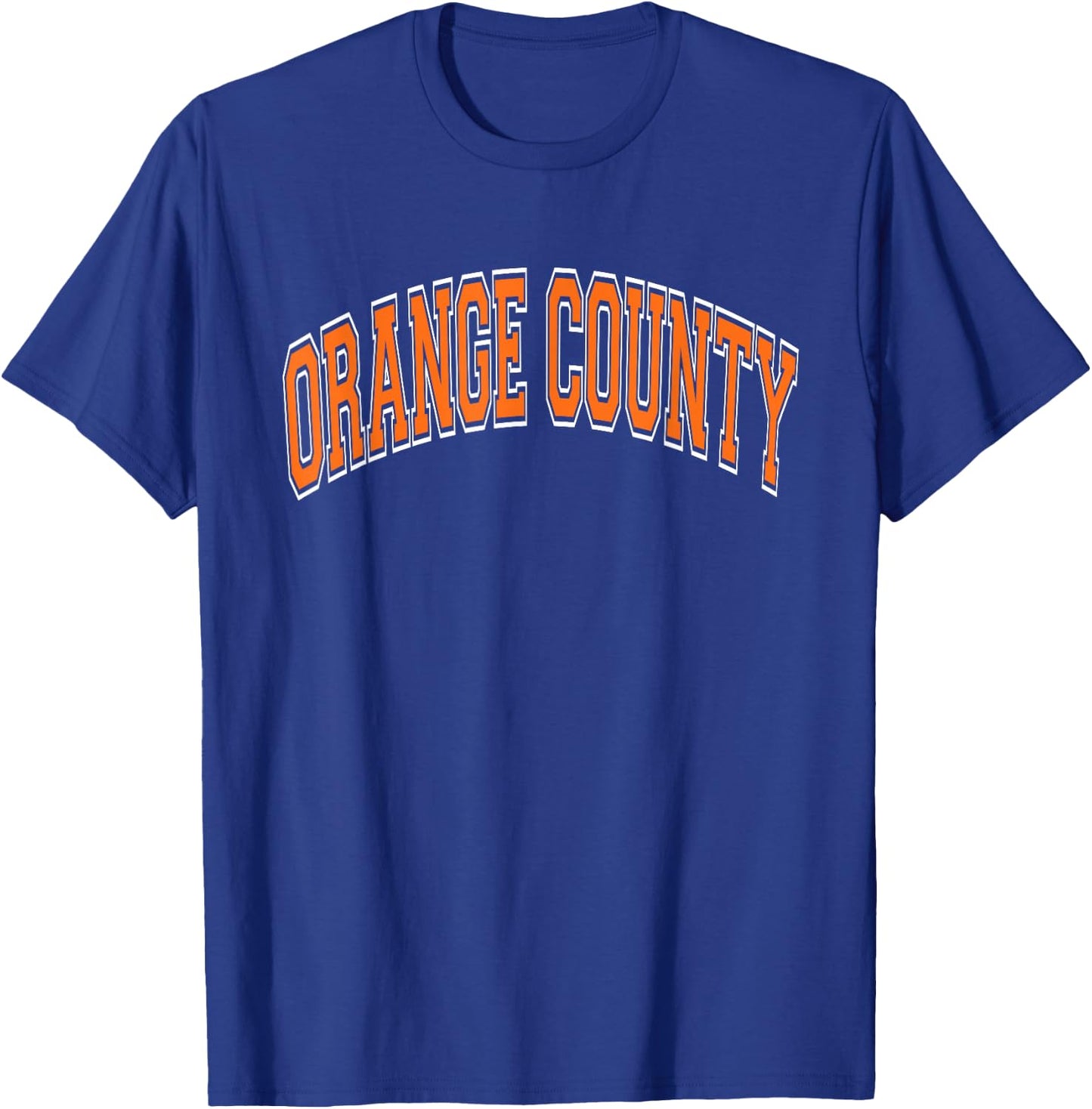 Orange County Arched Orange Text T-Shirt - T-Shirt | Royal