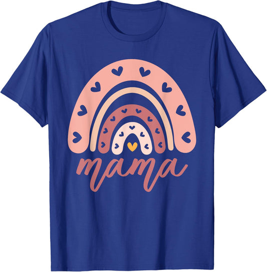 Mama Birthday Rainbow Family Mom T-Shirt - T-Shirt | Royal