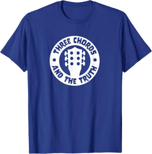 Three Chords & The Truth Country Folk Music Acoustic Guitar T-Shirt - T-Shirt | Royal