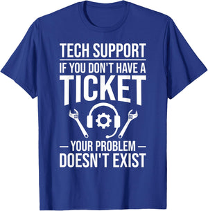 Tech Support Joke Tech Hotline Technical Support Engineer T-Shirt - T-Shirt | Royal