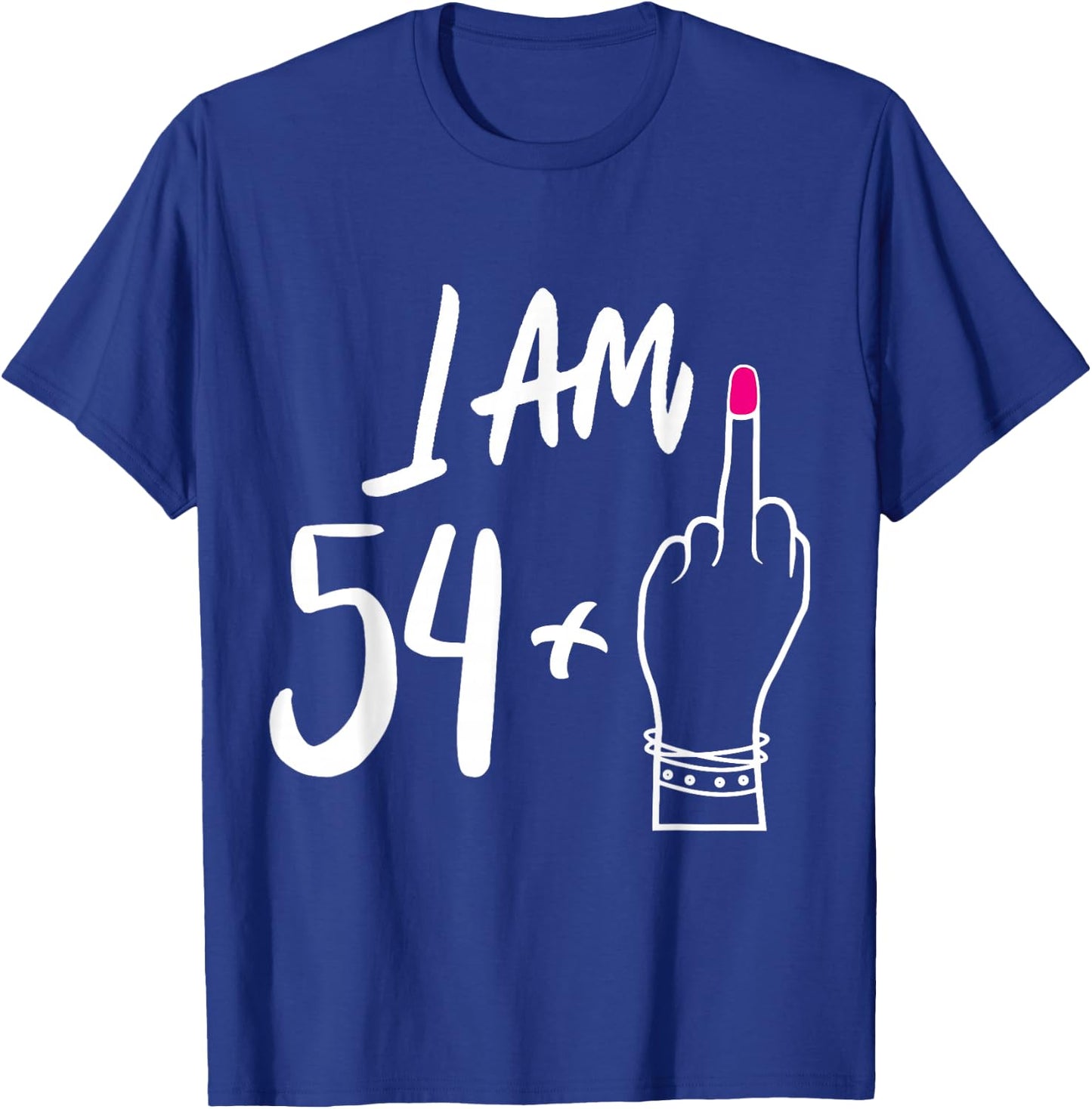 Funny Personalized 54 plu 1 = Fabulous 55 Queen Humor Bday T-Shirt - T-Shirt | Royal